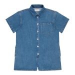 Parke Short Sleeve Denim Romper Medium Wash
